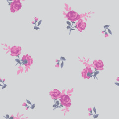 seamless floral pattern background with vector flowers