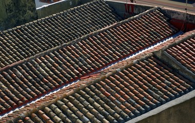 Toitures de terre cuite.