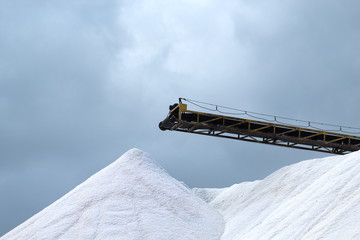 Salt marsh operation with industrial machinery