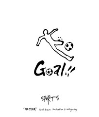 스포츠 포스터 / 손으로 그린 스포츠 그림