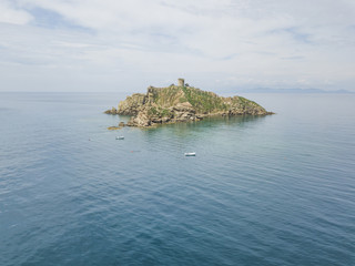 Torre Degli Appiani. Island in Punta Ala. Italy  landscape