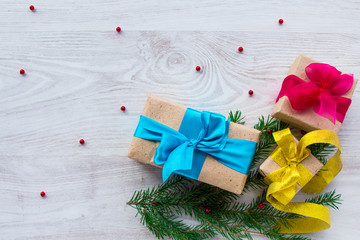 Christmas gifts in a festive atmosphere