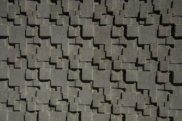 Grey patterned wall for background