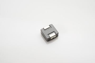 electronics part of Surface mount Inductor on white isolated background