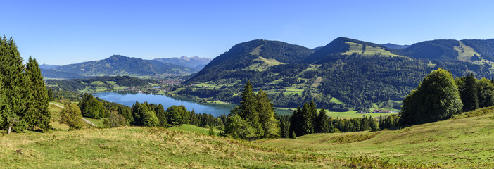 Allgäu-Panorama am Alpsee bei Immenstadt