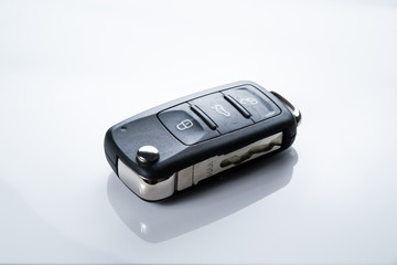 Keyless remote for car or vehicle on white isolated background
