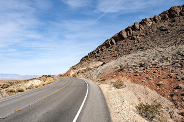 road and ridge line