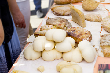 Cheese of different types. 