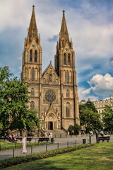 Fototapeta na wymiar Prag, Sankt-Ludmilla-Kirche