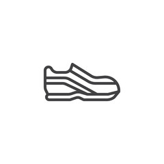 Sneakers outline icon. linear style sign for mobile concept and web design. Sport shoes simple line vector icon. Symbol, logo illustration. Pixel perfect vector graphics