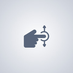 Hand gesture up and down, vector best flat icon