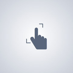 Gesture hand full screen, vector best flat icon