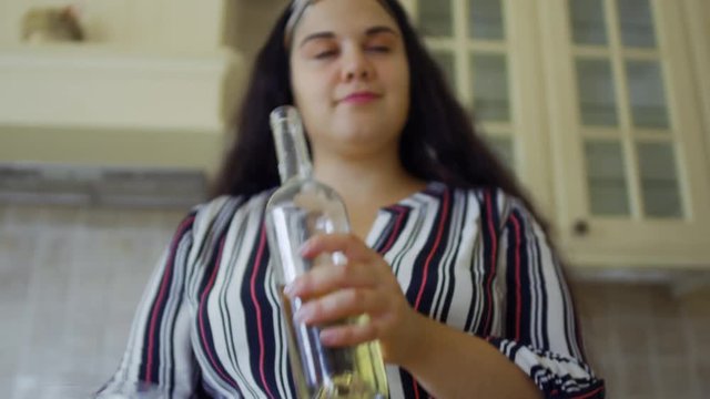 Fat girl in the kitchen.