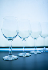 empty wine glasses