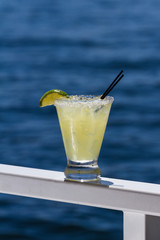 refreshing margarita on the water