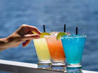 refreshing margaritas on the water