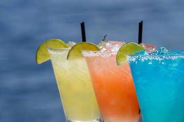 refreshing margaritas on the water
