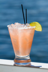 refreshing margarita on the water