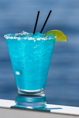 refreshing margarita on the water