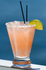 refreshing margarita on the water