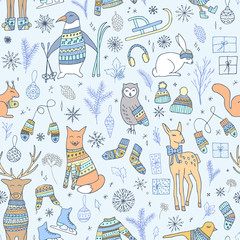 Chrismtas seamless pattern.
