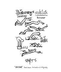 스포츠 포스터 / 손으로 그린 스포츠 그림