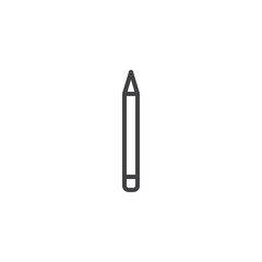 Pencil for eyes outline icon. linear style sign for mobile concept and web design. Eye pencil simple line vector icon. Symbol, logo illustration. Pixel perfect vector graphics