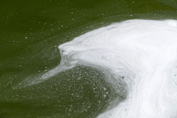 fuzzy dirty water, moving in greenish dirty water
