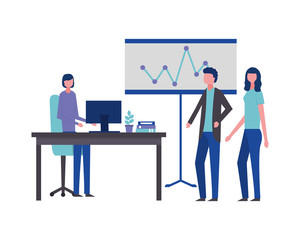 business man and woman office