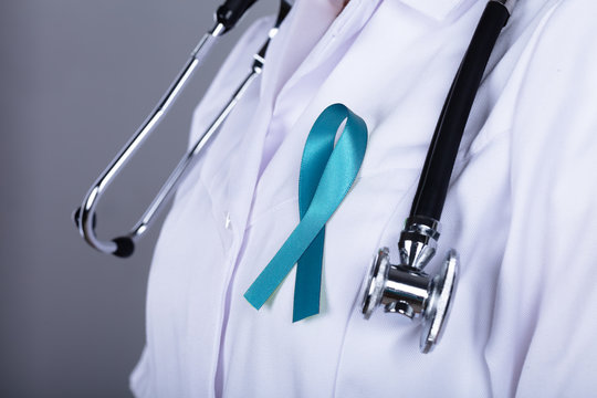Doctor Supporting Ovarian Cancer Awareness