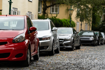 A free parking on a city street