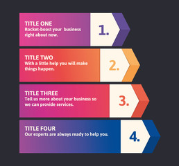 Chevron arrow infographic template.