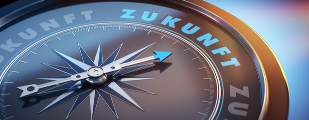 Dunkler Kompass mit Lichtspiel - Zukunft © peterschreiber.media