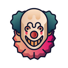 Clown gradient illustration