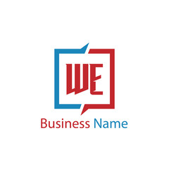 Obraz premium Initial Letter WE Logo Template Design