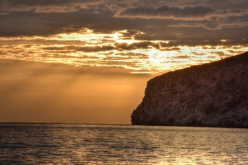 atardecer en el mar