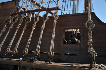 Gun on Board a Spanish Galleon