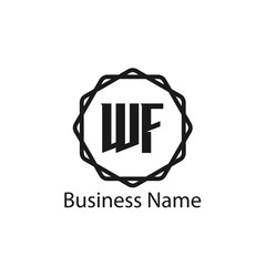 Initial Letter WF Logo Template Design