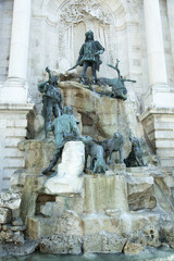 Fototapeta na wymiar Budapest King Matthias Fountain