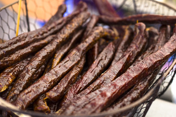 Chorizo traditional Spanish sausage. 