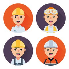 Builders/Technician and engineers and mechanics flat