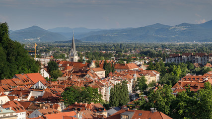 Fototapeta premium Cityscape of Ljubljana, capital of Slovenia. Holidays in Slovenia.