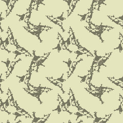 Military camouflage seamless pattern in beige and green colors