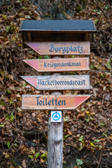 Beschilderung der Wanderwege im Harz Bodetal