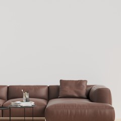 Interior Wall Gallery Mockup with Decoration