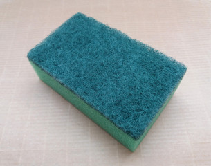 a green synthetic sponge