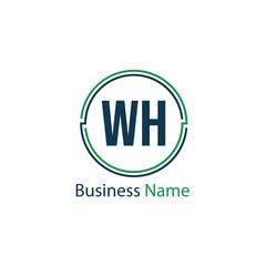 Initial Letter WH Logo Template Design