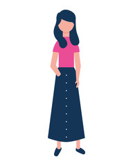 woman character female standing figure