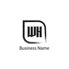 Initial Letter WH Logo Template Design