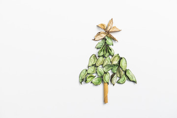 Christmas tree made with plant material